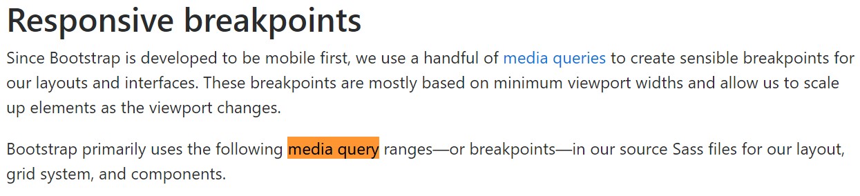 Bootstrap 4: Responsive media queries breakpoints